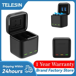 TELESIN Portable Battery Charger 3 Slots Fast Charging for GoPro Hero 13 Battery GoPro Hero 13 Black Action Camera Accessories