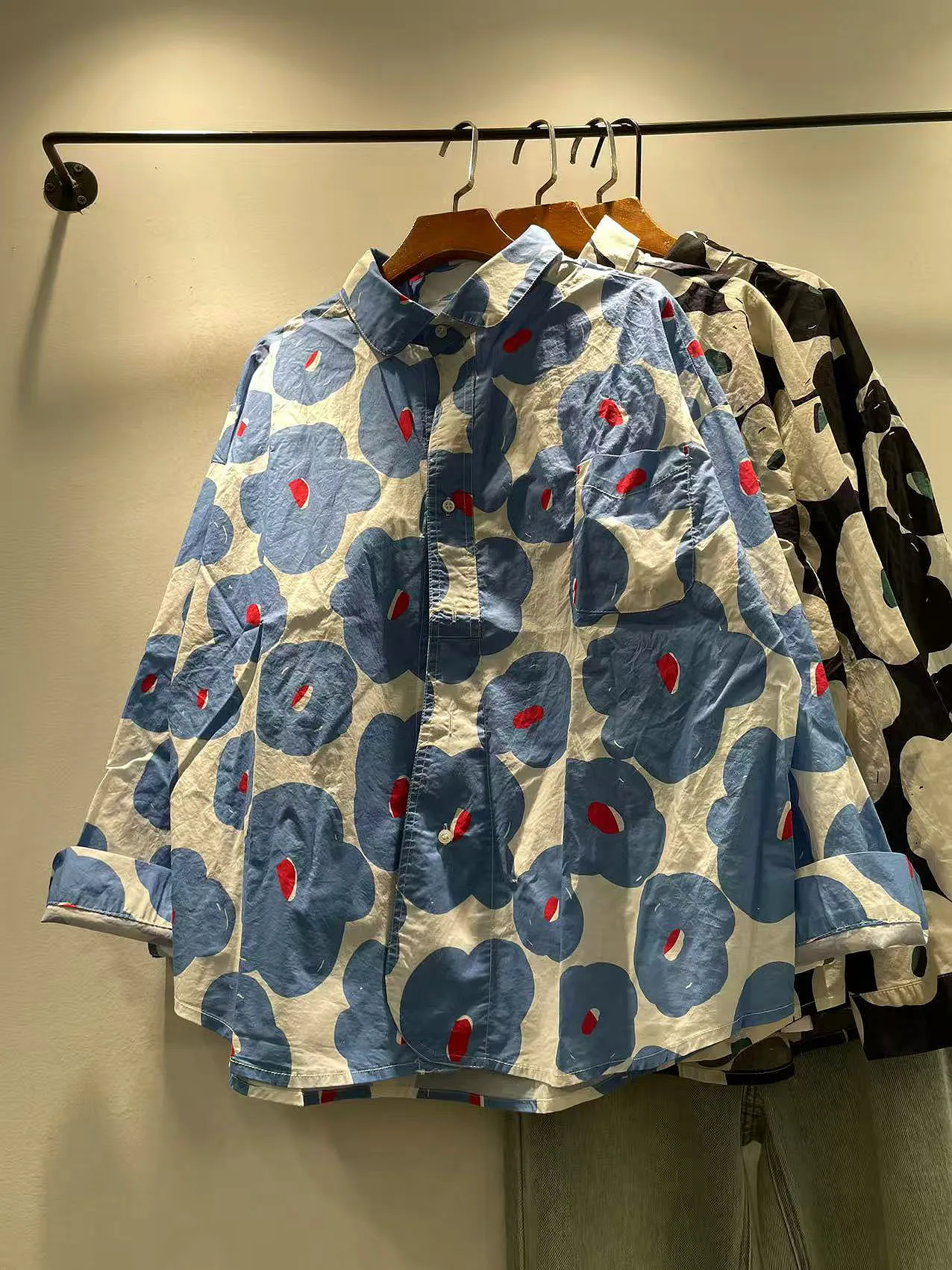 

Новинка: Длинное свободное платье из чистого хлопка с цветочным принтом в корейском стиле, дышащее, комфортное, повседневное, осеннее