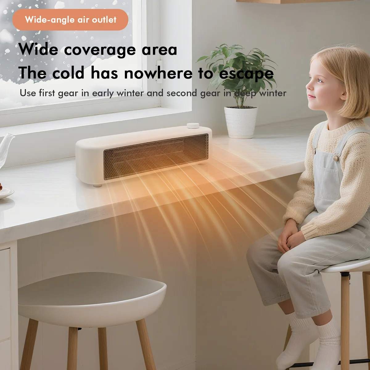 

PTC Heater, Desktop Heater, Bedroom Mini Electric Heater 110V Instant Power-saving Heater