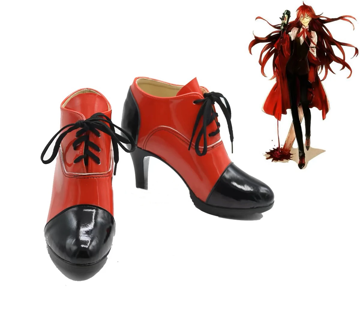 

Обувь для косплея «Черный дворецкий Грелль Сатклифф» в стиле аниме, ботинки на заказ