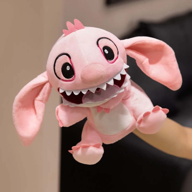 

25cm Cartoon Animal Disney Lilo & Stitch Hand Puppet Parent-child Game Doll Stitch Appease Toys Birthday Gifts For Children