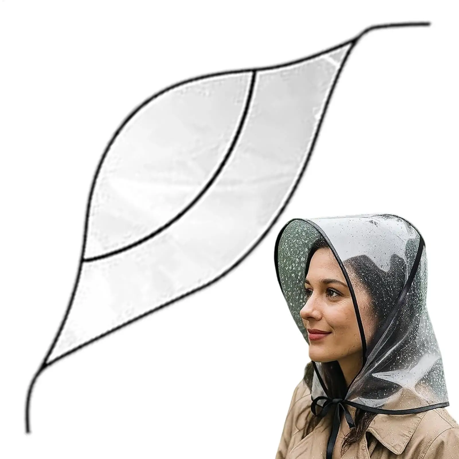 Rain Hats for Women Reusable Transparent Headwear with Brim Waterproof Transparent Rain Hat for Women Lady Girlfriend Mother