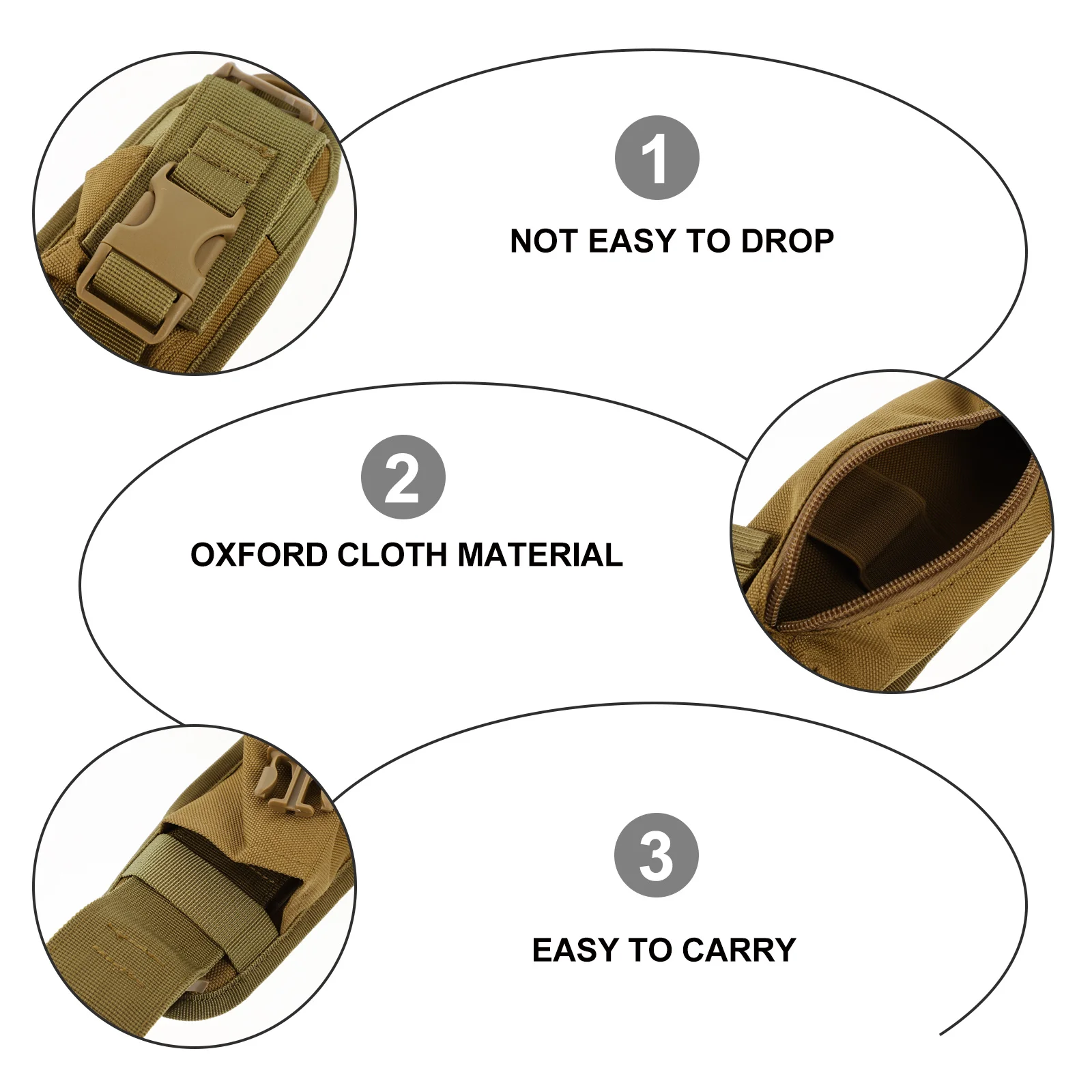 

1Pcs Flashlight Pouch Oxford Cloth Thick Material Storage Protector Belt Carry Case Portable Camping Hiking Torch