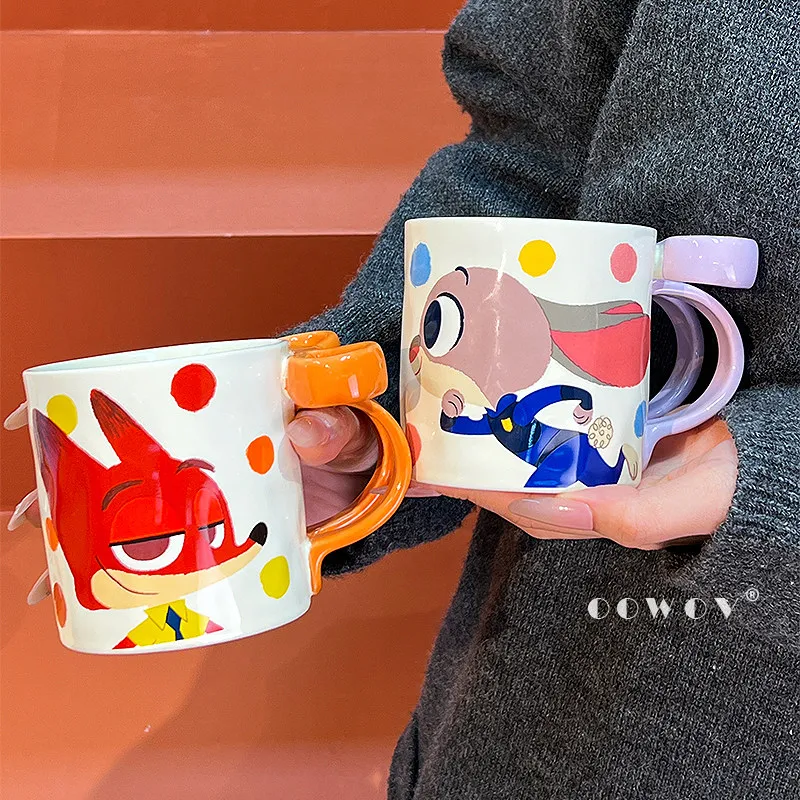 Original Zootopia Judinick Couple Ceramic Mug Household Water Cup Children's Christmas Birthday Gift