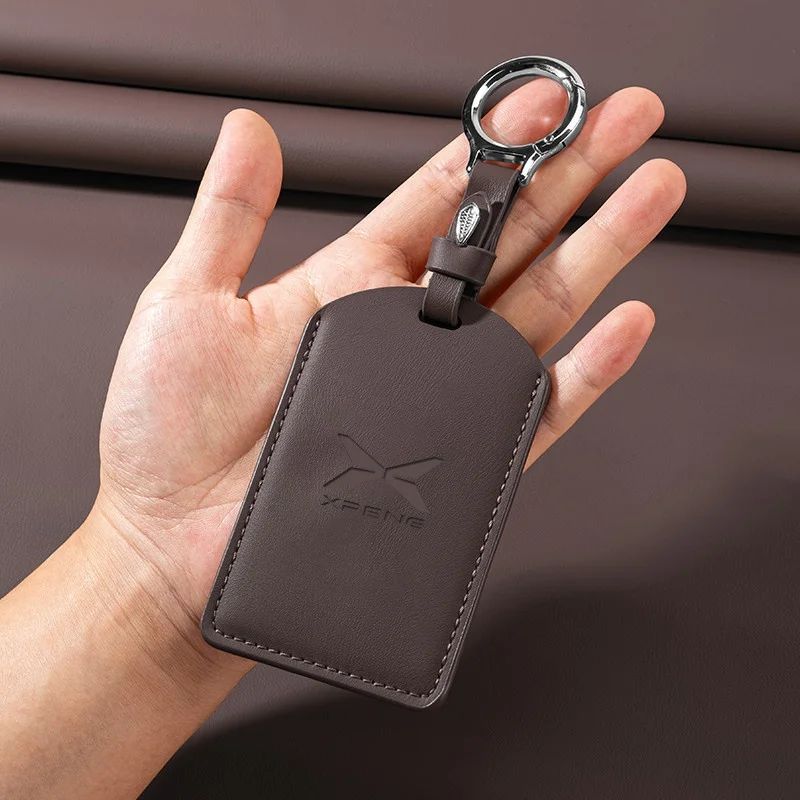 For Xpeng MONA M03,G6,G9,X9,P7,G7,Suede NFC Key Fob Cover With Keyring,Luxury Protector,Auto Interior Accessories