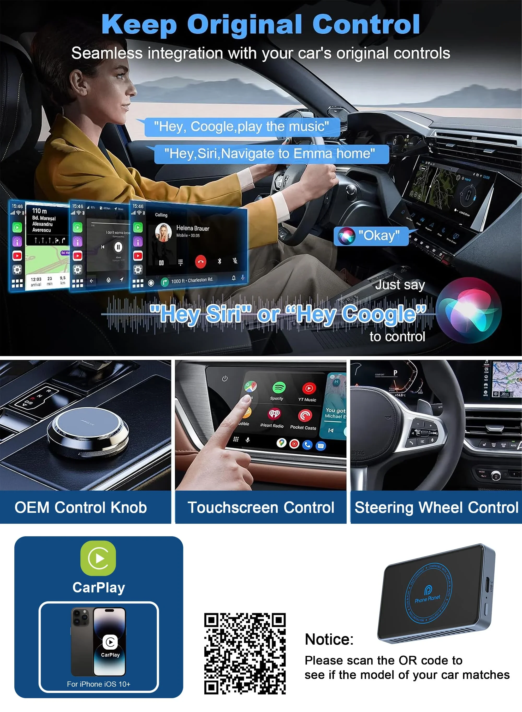 جديد 4K Smart Wireless CarPlay 4GB+32G Android Goole Stroe يدعم Netflix YouTube Ai Box مع HDMI يدعم ترقية OTA عبر الإنترنت