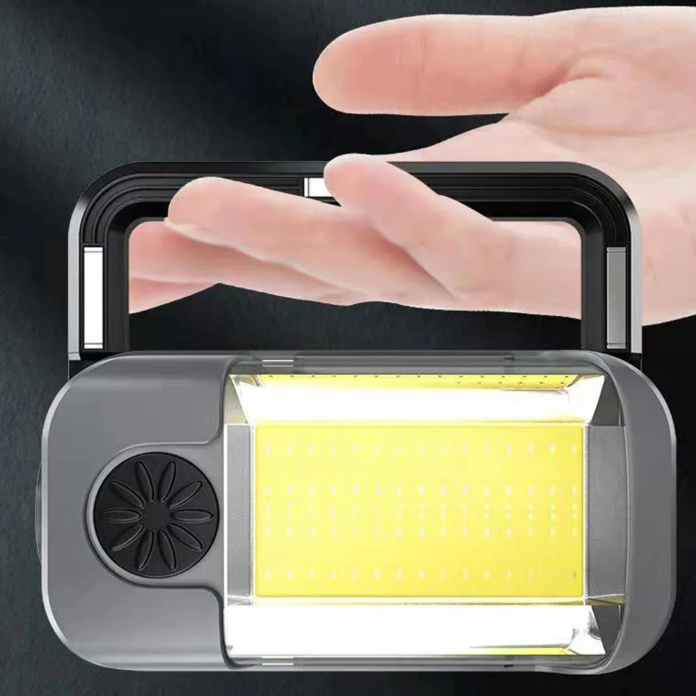 Multifunction Work Light COB with Magnetic Lighting Rechargeable Flashlight Power Bank Floodlight Auto Repair Lamp for Camping