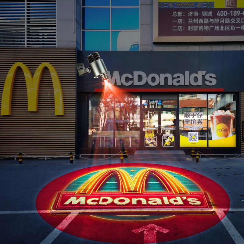 

High-Definition Waterproof Advertising Gobo Projector Logo Lights Outdoor Led Pattern Sign with Spotlight