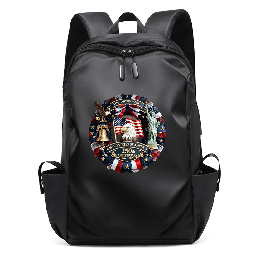 

Multifunctional Business Notebook Backpack Waterproof Men Backbag Uniterd States of America 250TH Anniversary Boy Girl Rucksack