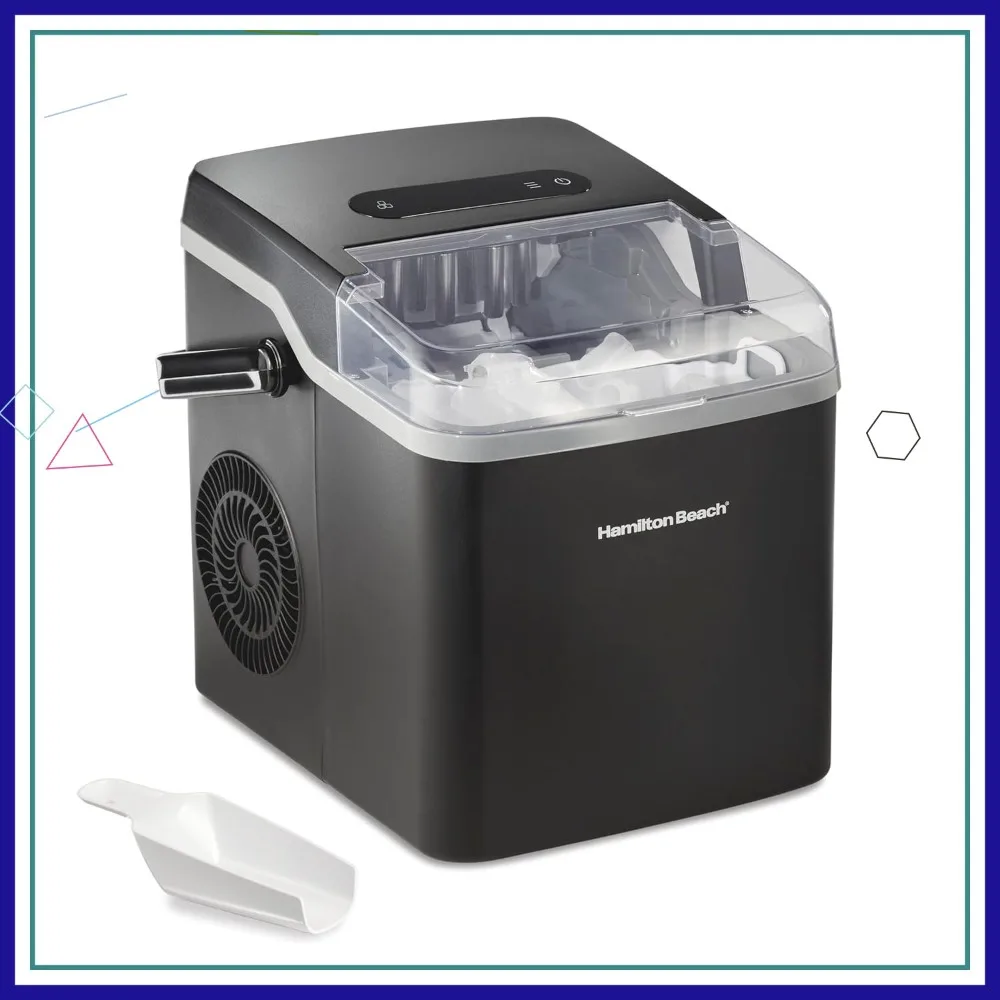 

Портативная настольная машина для производства льда, производительность 26 фунтов/день, 9 кубиков каждые 6 минут, функция самоочистки для автодомов, офисов, кухонь, общежитий