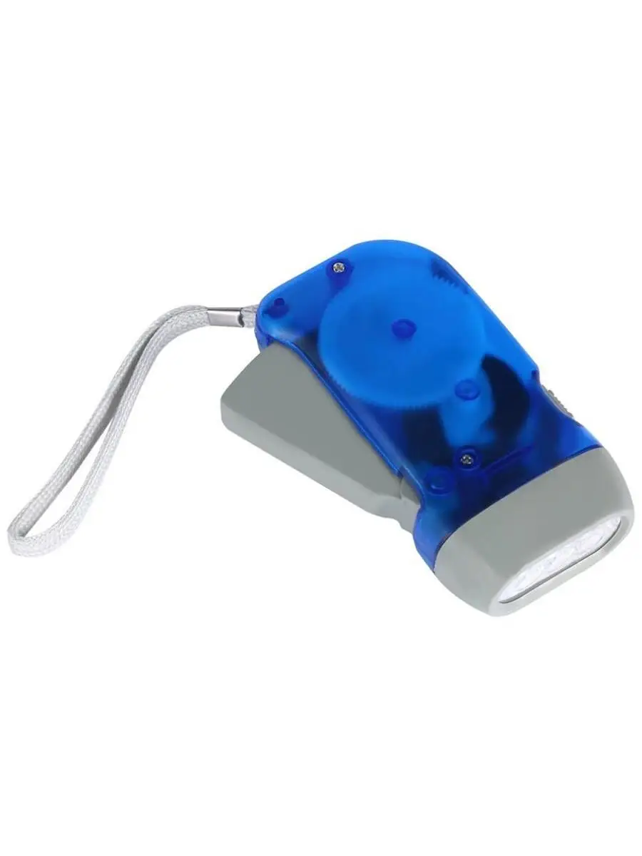 Mão Pressionando Dynamo Poder Crank Wind Up Tocha Luz, lanterna, lâmpada de acampamento, 3 LED, Brand New