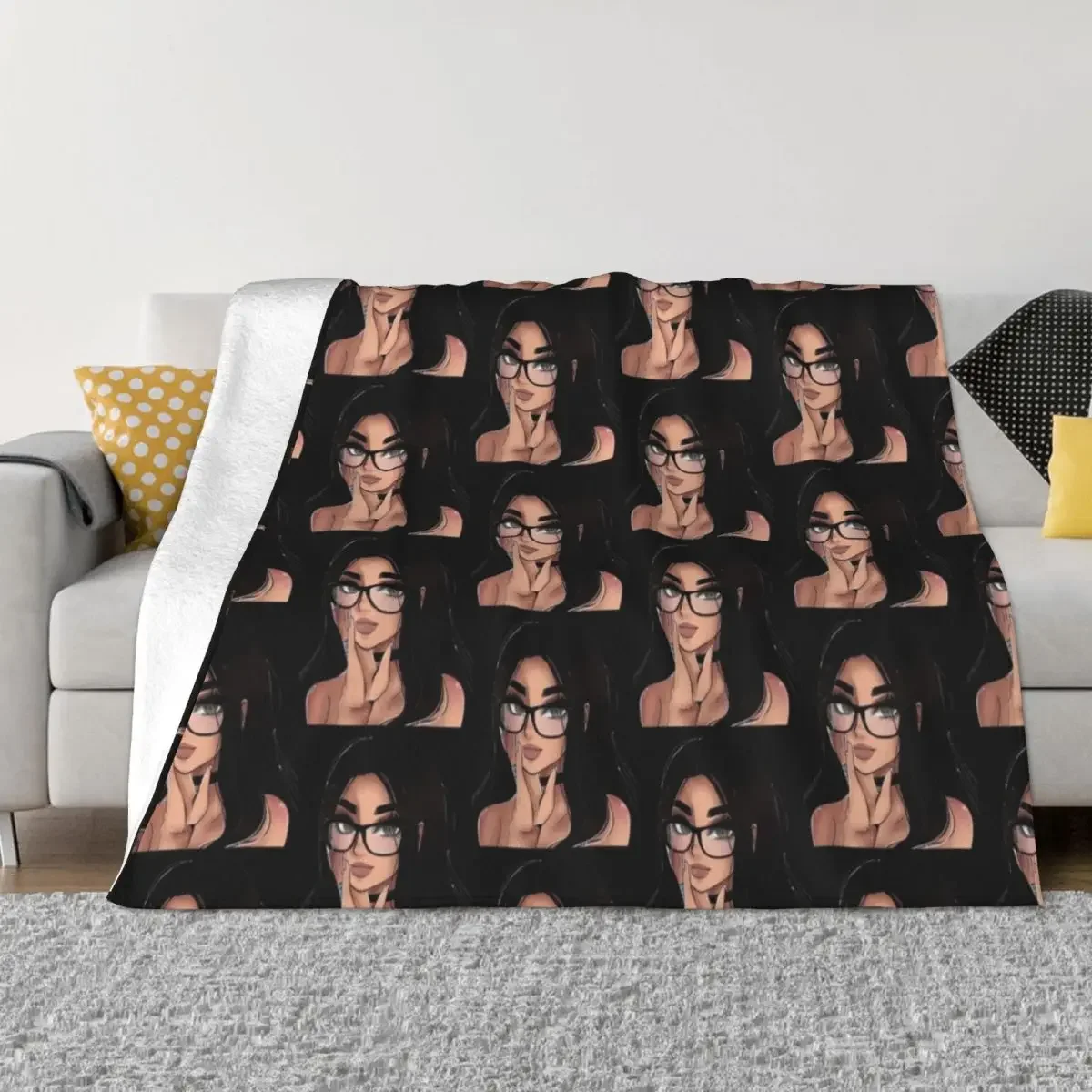 sssniperwolf Essential Throw Blanket Soft Plaid Decorative Beds Blankets