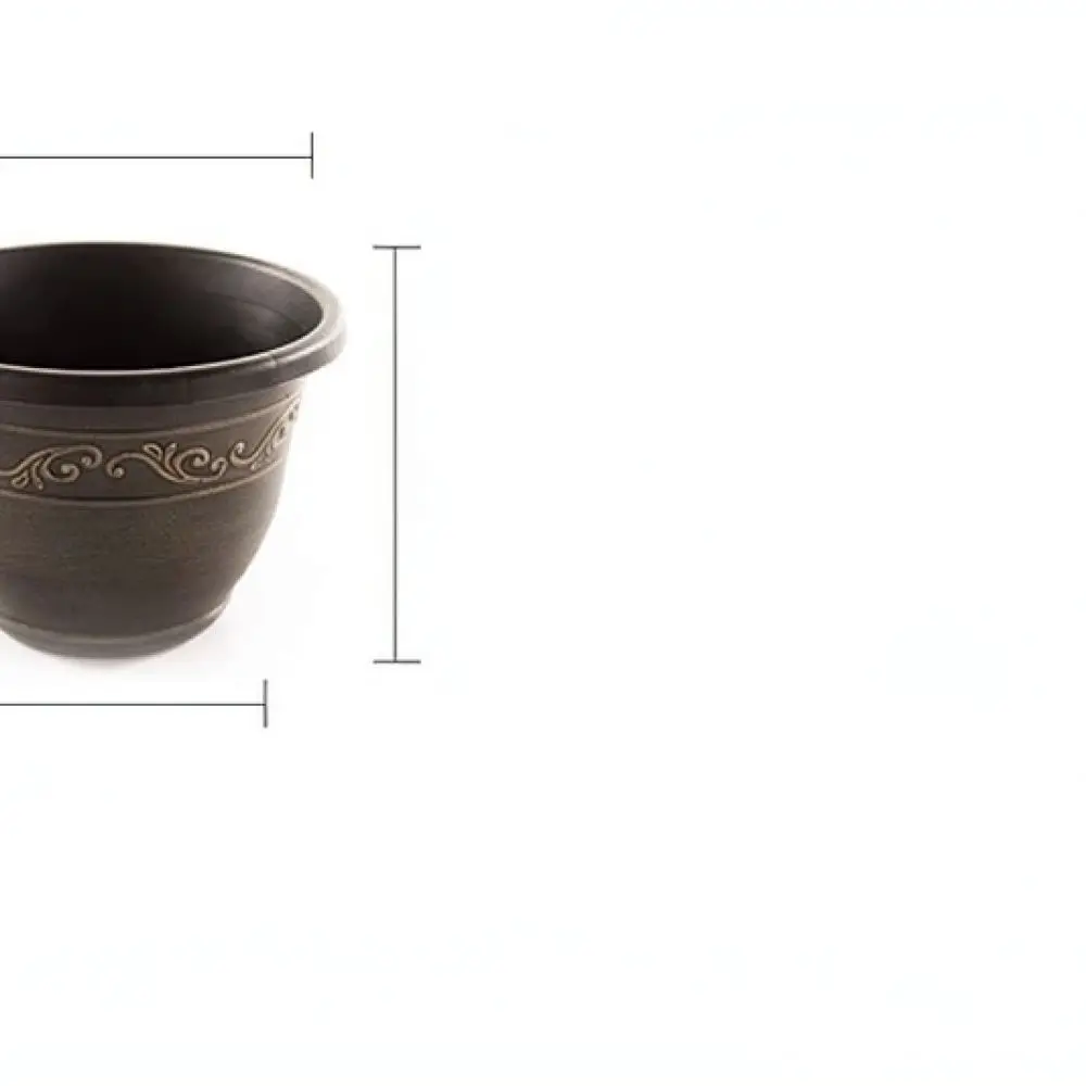 Resin Flower Pot Antique Copper Style Thickened Durable Garden Planter Suitable For Succulent Green Plant Indoor Display