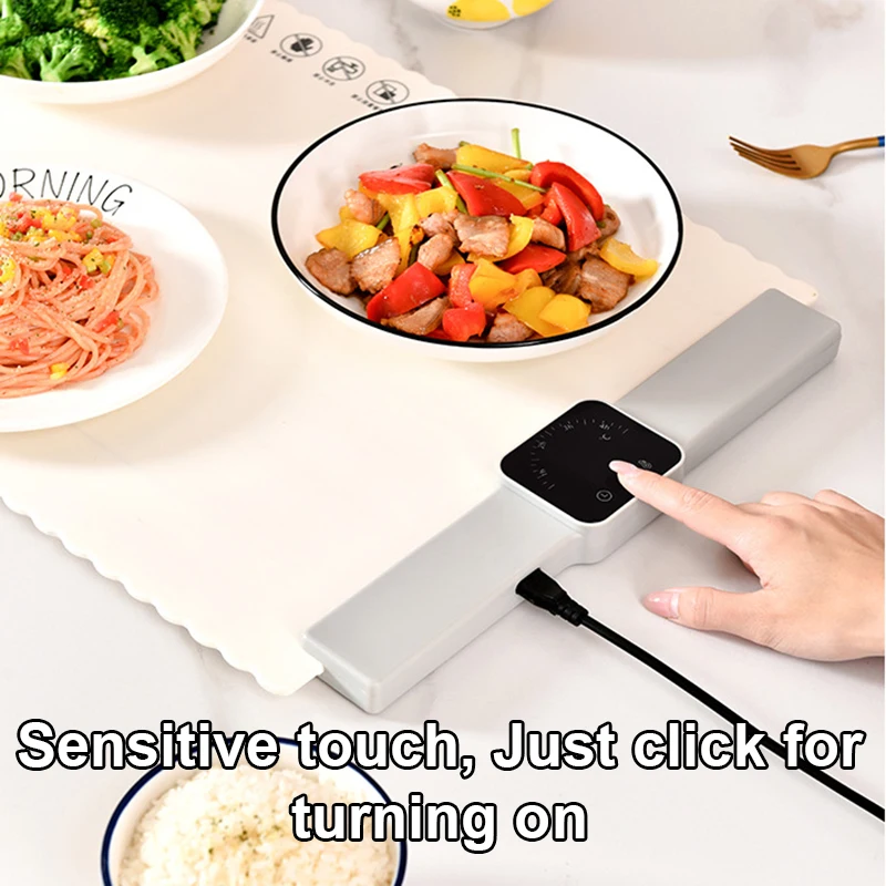 Electric Meals Insulation Board Heater Silicone Heating Preservation Plate Warmer Food Dryer Intelligent Folding Dishes Hotplate