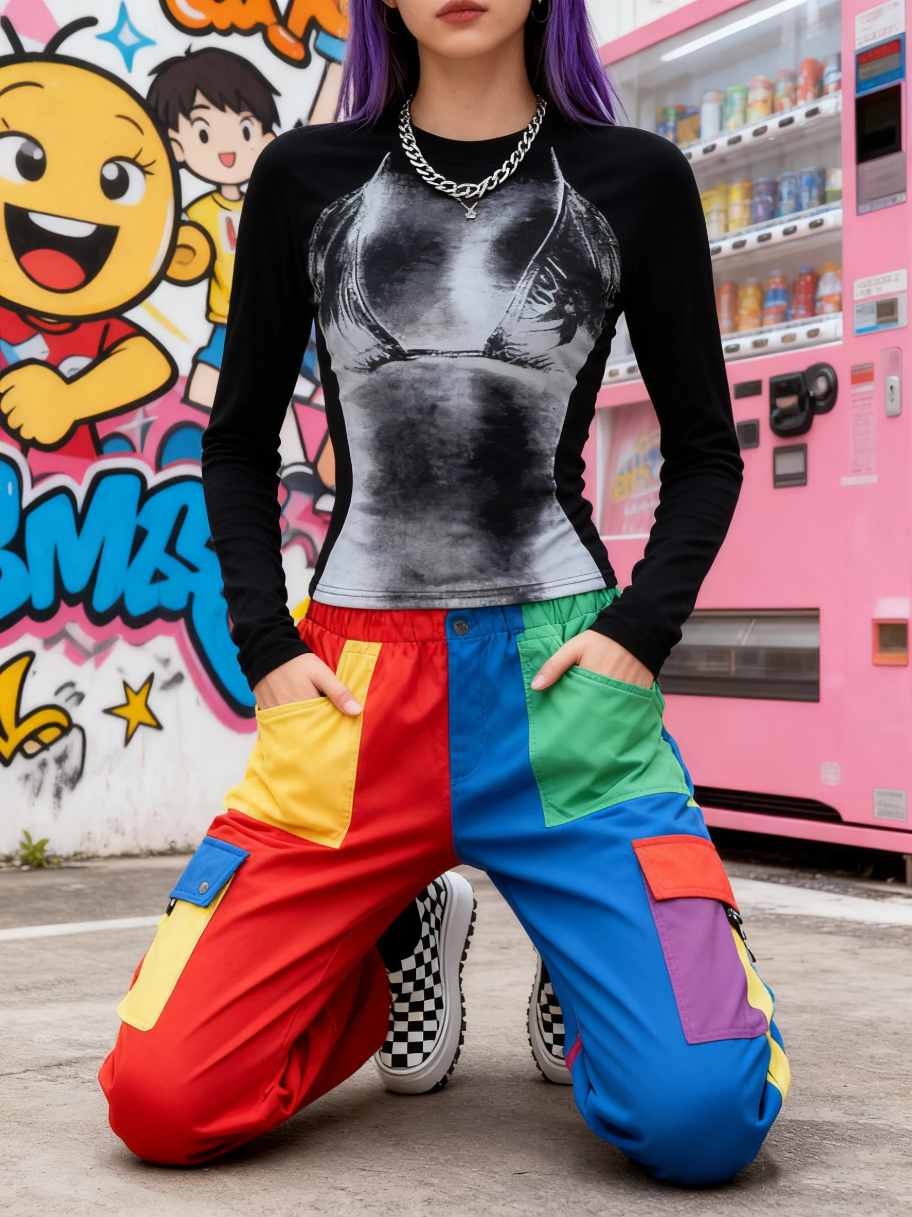 

American retro spicy girl visual style trendy long sleeved t-shirt autumn Y2K Harajuku spicy girl rock punk tops emo