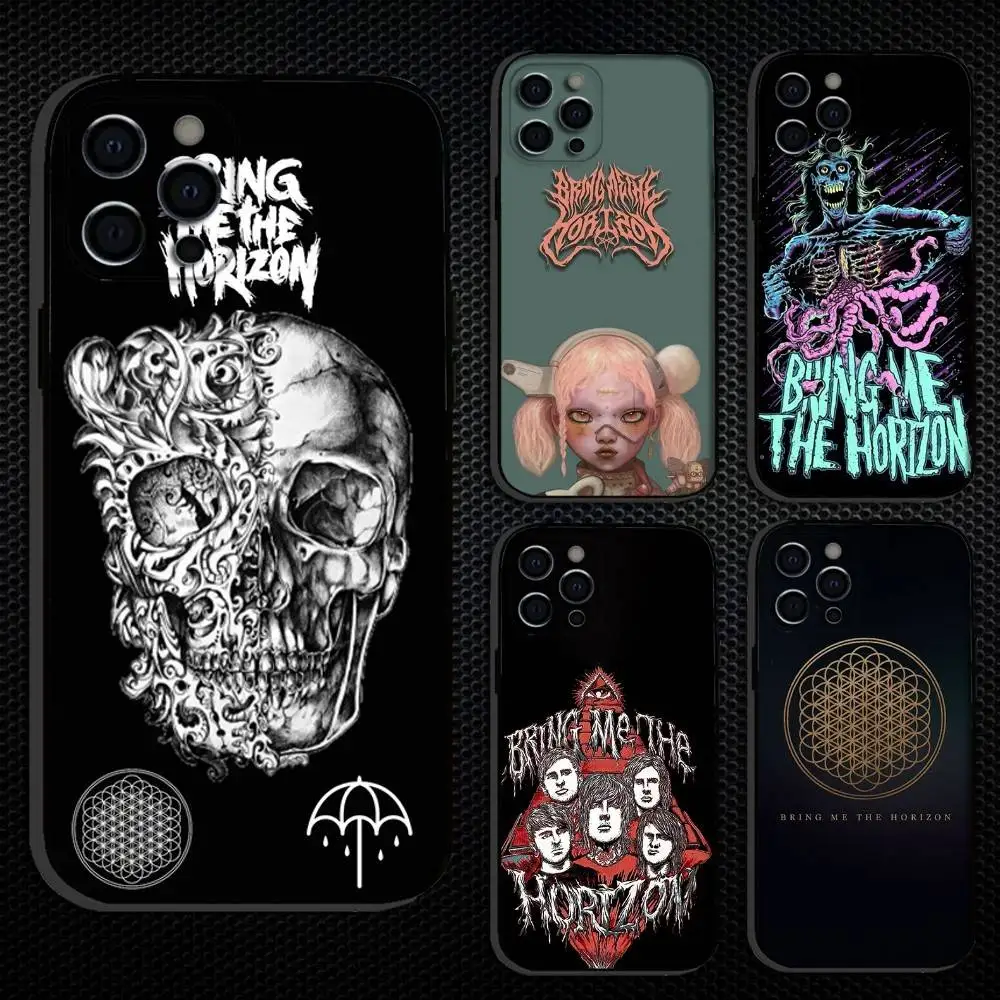 

BMTH B-Bring Me The H-Horizons Phone Case For iPhone 16,15,14,13,12,11 Plus,Pro Max, Others Soft Black Cover