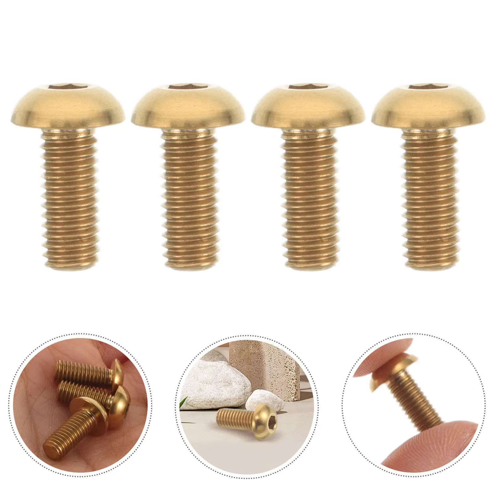 

4Pcs Bike Water Bottle Cage Screws M5x12mm High Strength Mounting Bolts Secure Bottle Holder Bolts Lightweight for Road Mountain