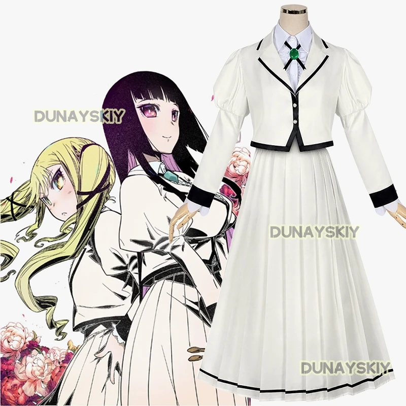

Rikisha Suzunomiya/Otoha Kurotsuki Cosplay Anime Rock Is a Lady's Modesty Costume S-2XL White Lolita Skirt for Halloween Party