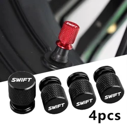 for Suzuki Swift Car Wheel Tire Valve Caps Tyre Stem Covers Aluminum Alloy Airdust Waterproof  4 pcs