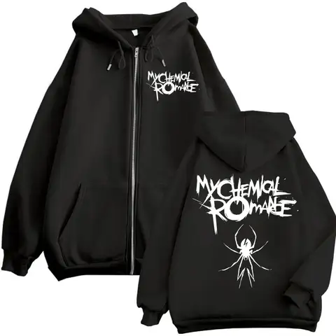 Limited My Chemical Romance Band Merch Zipper Hoodies Punk Rock Hip Hop Zip Up Sweatshirts Men Women Fashion Vintage Pullovers
