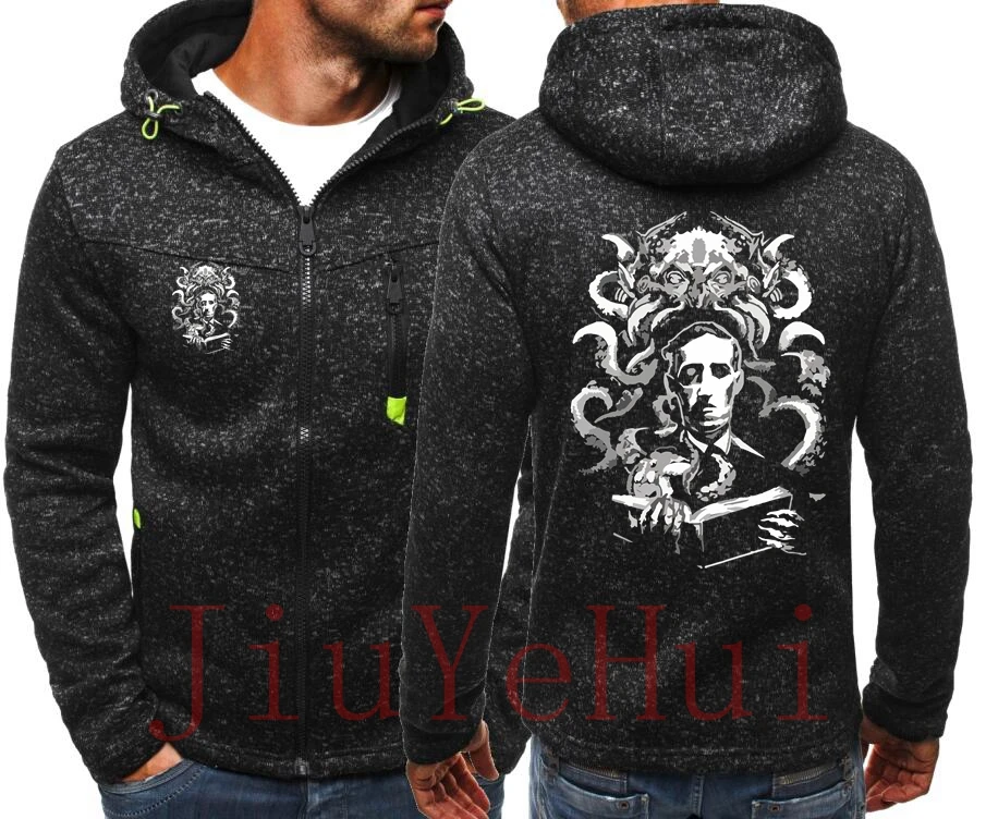 Cthulu And Lovecraft Miskatonic University Tide Jacquard Hoodie Call Of Cthulhu Necronomicon Fleece Jacket Sweatshirts Coat