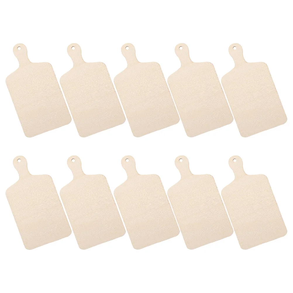 

10 Pcs DIY Wooden Cutting Board for Crafts Small Chopping Decorate Drawing Unfinished