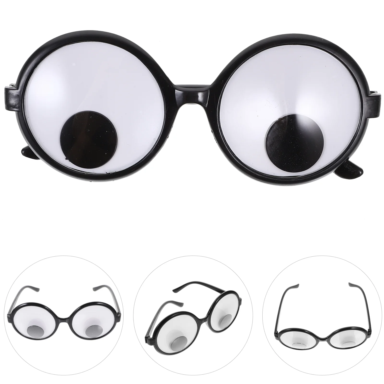 2 Pcs Rolling Eye Glasses Party Sunglasses Dreses Supply Eyeglass Prop Adults Funny Costume Accessories Props