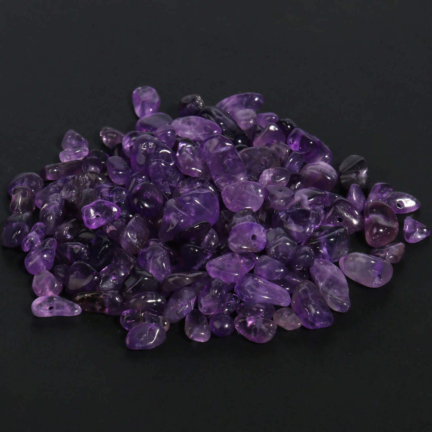 Natürliche Unregelmäßige Freiform-Splitterperlen aus Tigerauge, Amethyst und Achat für Schmuckherstellung, DIY-Armband-Zubehör – Detail 9