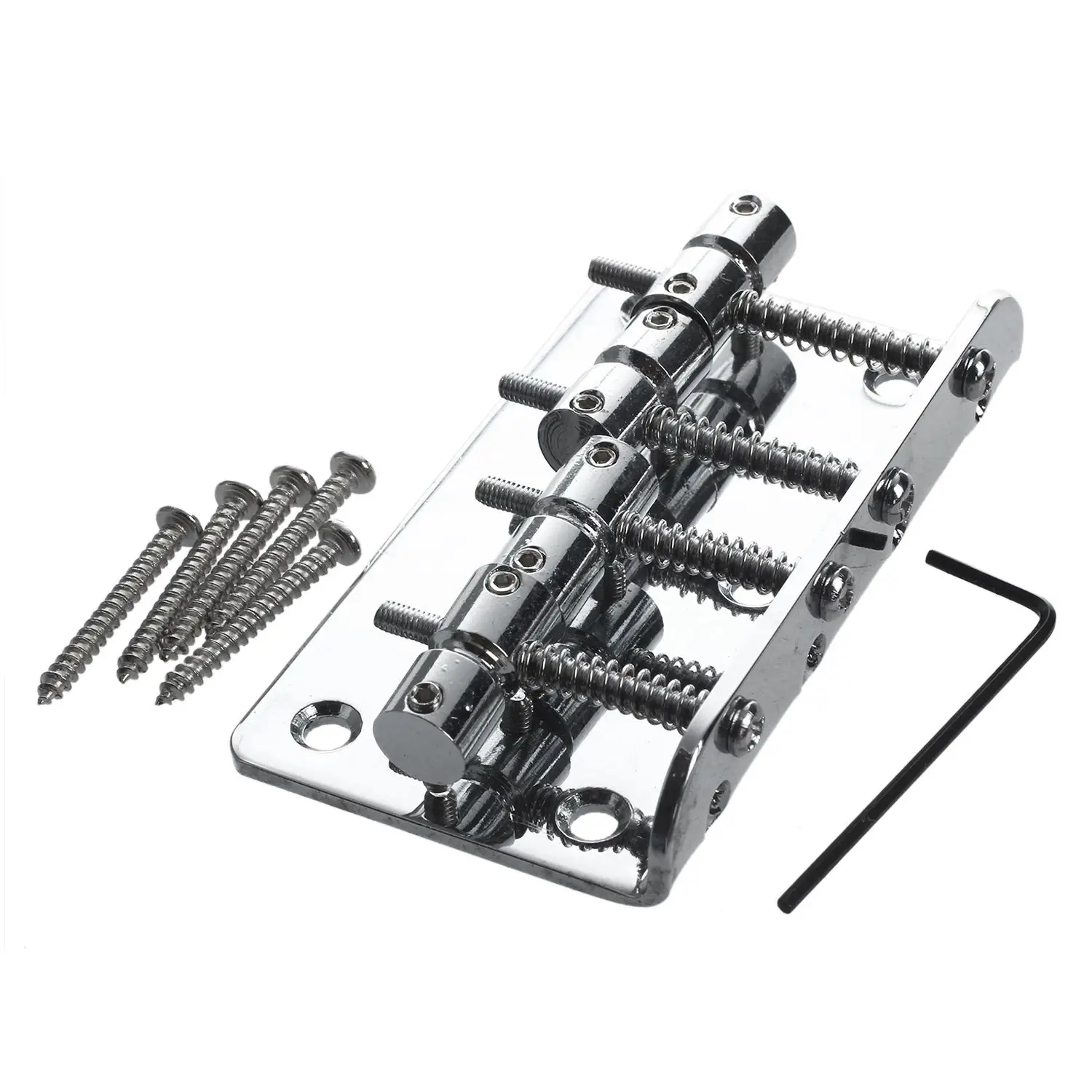 정밀 재즈 베이스 탑 로드 업그레이드, 블랙 & 실버용 2세트 4 스트링 빈티지 스타일 베이스 하드테일 브리지