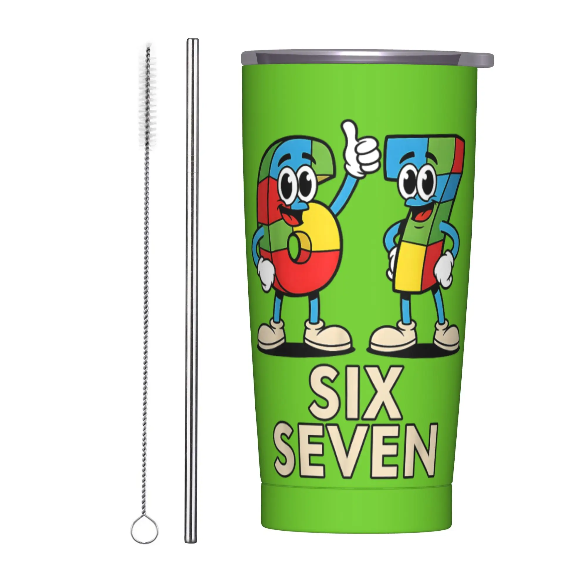 Stainless Steel Tumbler 67 Italian Brainrot 67 Six Seven Thermal Cups  Insulated Cold Drink Car Mugs Travelist Water Bottle