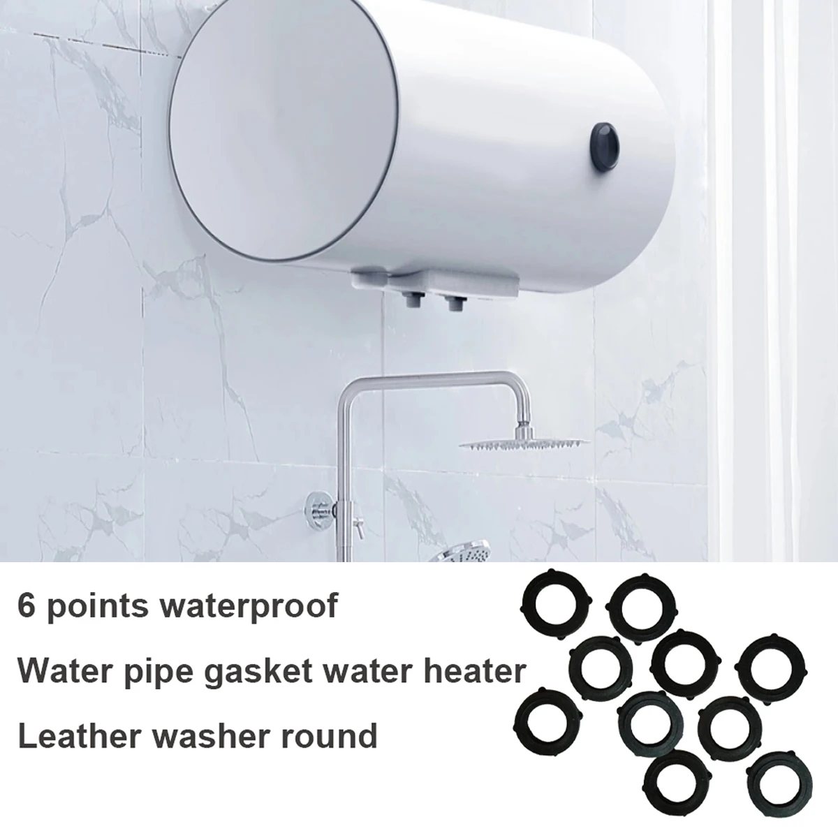 1 Set Water Pipe Gasket Waterproof Heat-resistant Perfect Matching Wear-resistant Durable No leakage Leather Washer