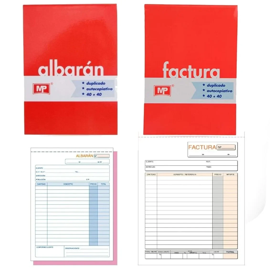 Checkbook and albaran numbered copies restaurant pack 10-30 UNTS MP