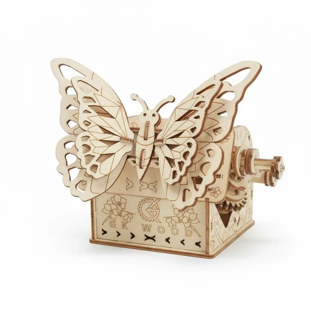 

Комплект модели бабочки ручной работы OUZEY — 3D деревянная головоломка с рукояткой, музыкальный подарок на память и подарок своими руками