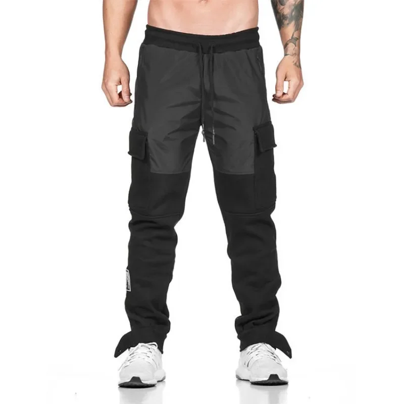 Calças de impressão cinza homem harem preto joggers calças de carga para homens moda tamanho grande mais barato emo luxo solto designer luxo