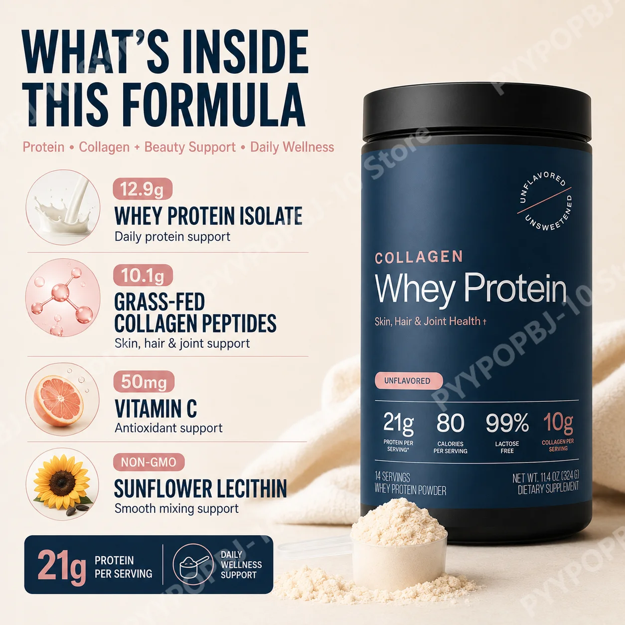 Collagen Whey Protein Powder U - Nutrition And Exercise review and price