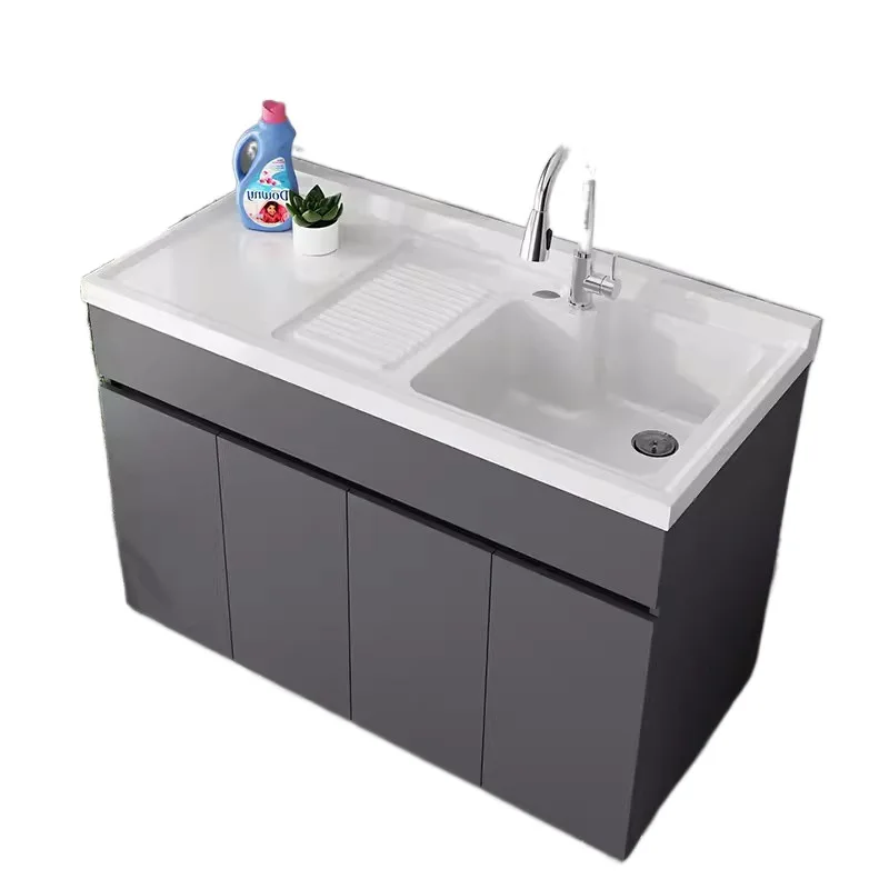 

Balcony Laundry Cabinet Washbasin Cabinet Combination Laundry Sink Integrated Honeycomb