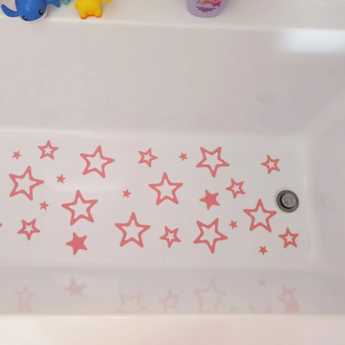 10PCS Pink Five-pointed star Non Slip Bathtub Stickers