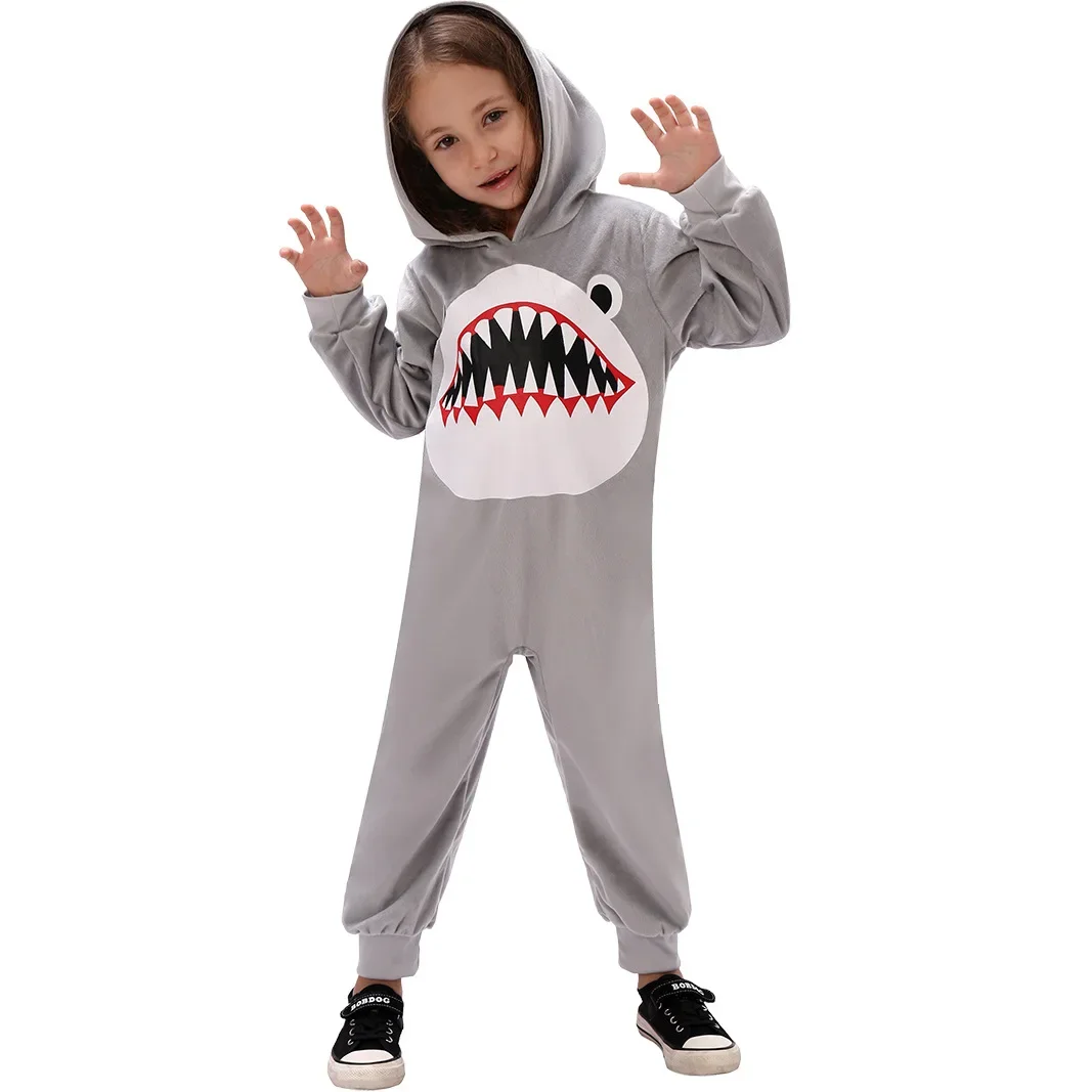 Kids Animals Shark School Party Stage Show Performance Role Play Outfit Children Boys Girls Halloween Cosplay Costumes