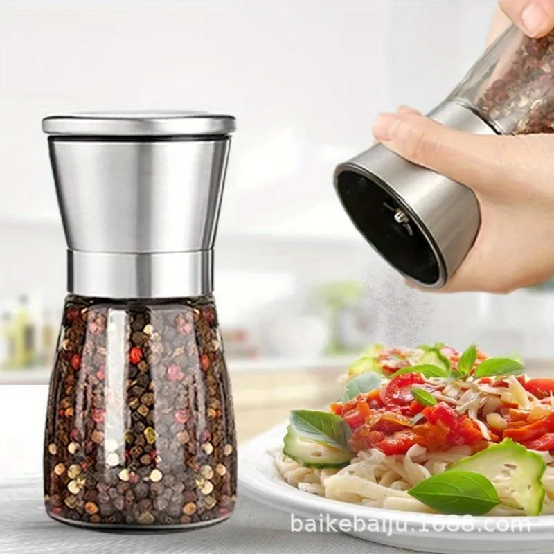 Pepper Grinder Stainless Steel Adjustable Manual Salt and Pepper Mill Durable Grinding Spice Mill Kitchen Tool Grinder Pepper