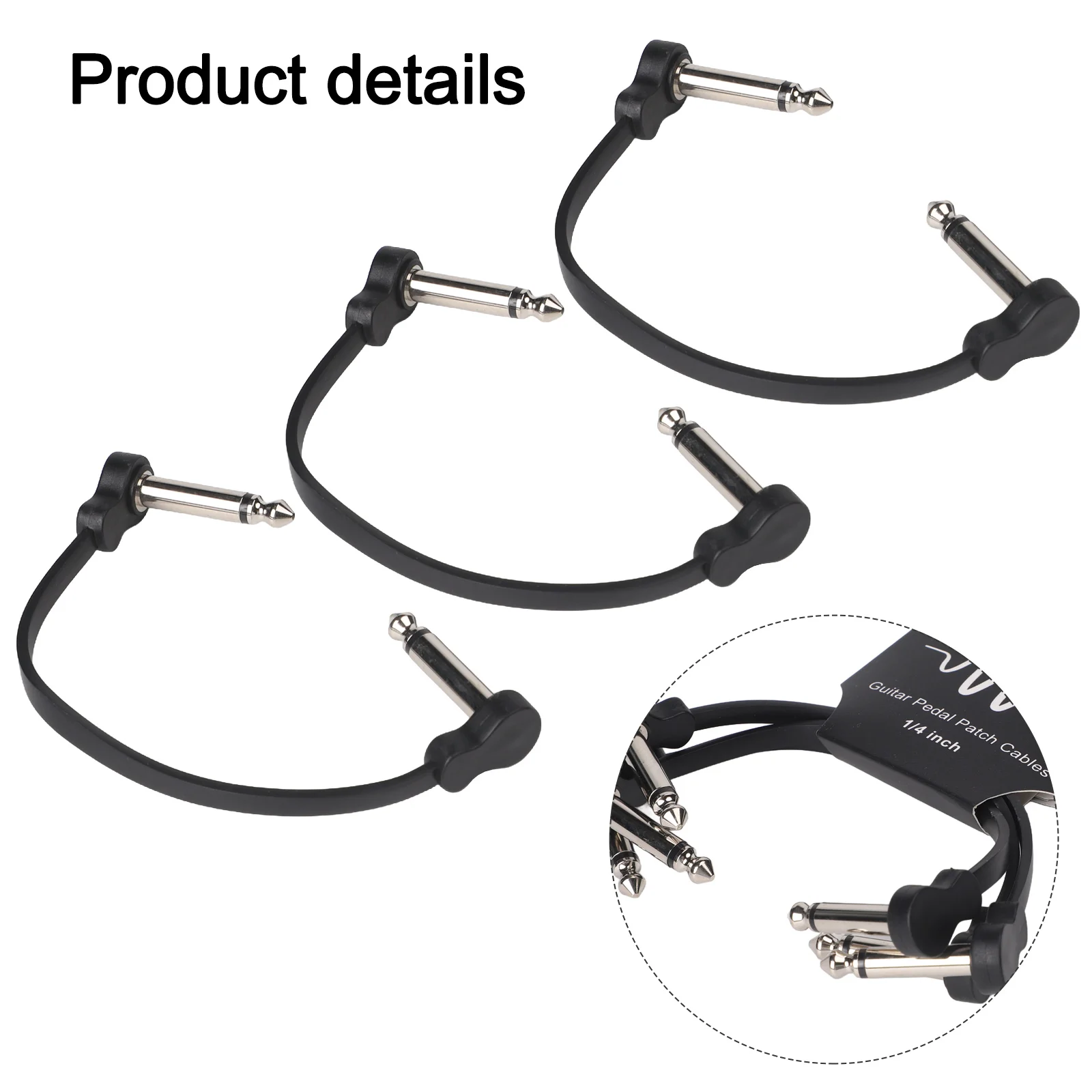 

6-Inch Performance Cable Guitar Effects Pedal Cable Convenient Placement Tidy Setup Superior Insulation Guitar Cable Accessory
