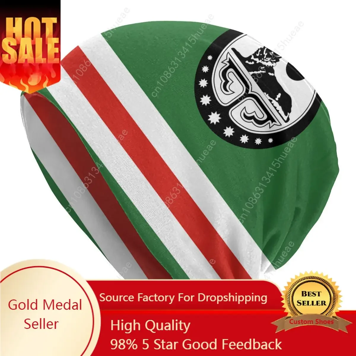 

Chechen Flag Bonnet Beanie Knit Hat Men Women Hip Hop Chechnya Proud Warm Winter Skullies Beanies Cap for Ski