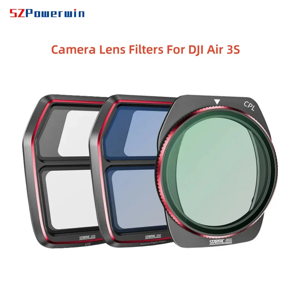 Filtros de lente de cámara de acción para DJI Air 3S, accesorios CPL UV, filtro nocturno Natural, filtros con Clip de aleación de aluminio, Protector de lente