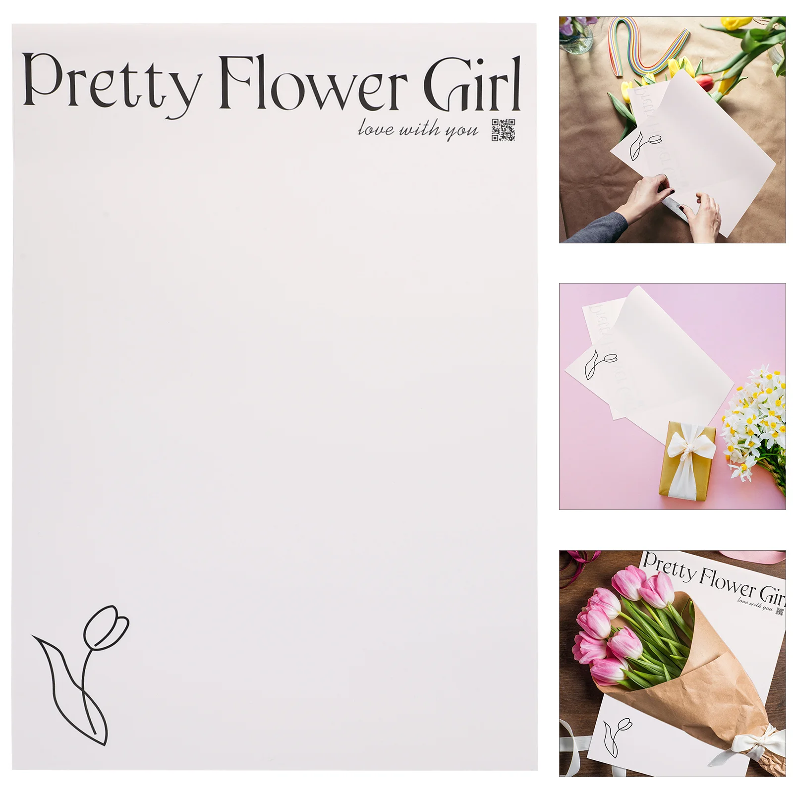 

20Pcs Flower Wrapping Paper Fresh Floral Bouquet Gift Packaging Material DIY Craft Supplies Birthday Party Decor Gift Wrap