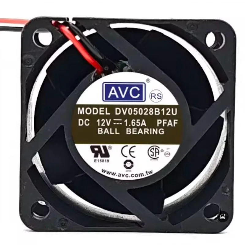 New Cooler Fan for AVC DV05028B12U 5CM 5028 12V 1.65A High Speed Strong Wind Cooling Fan 50x50x28mm