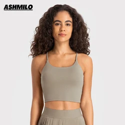 Sportbeha Yoga Tanktop Vrouwen Met Borstkussen Sexy Spaghettibandje Rug Fitness Top Yogakleding