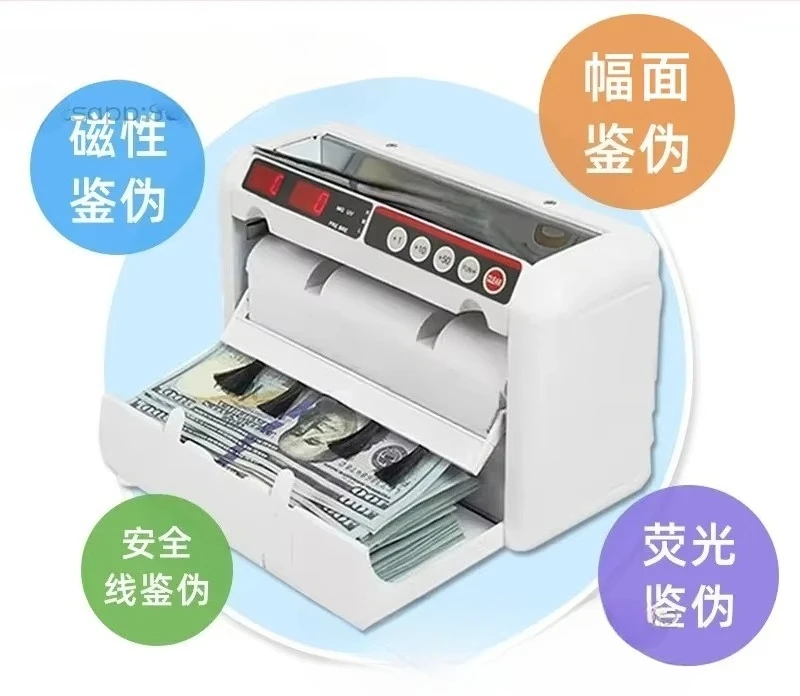 New Portable LCD Display Bill Counter, Multi Currency Cash Counting Machine Fake Money Detector 110V/220V