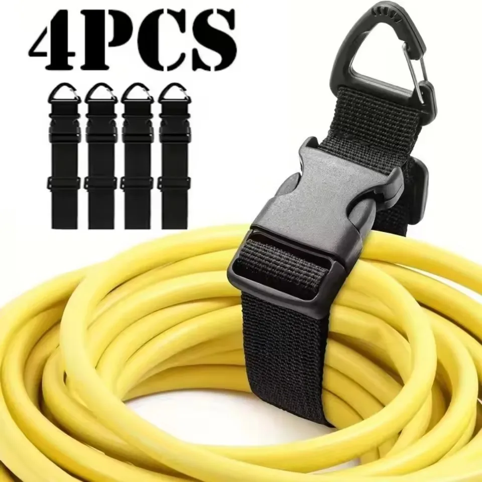 Alça de Armazenamento Reforçada com Gancho e Laço, Suporte e Organizador com Alça para Mangueiras de Piscina, Mangueiras de Jardim e Cabos