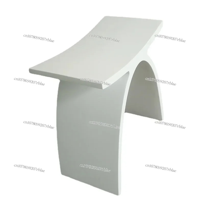 Anti-slip Bathroom Shower Room Chair Solid Surface Stone Bath Stools Bathroom Bench Seat