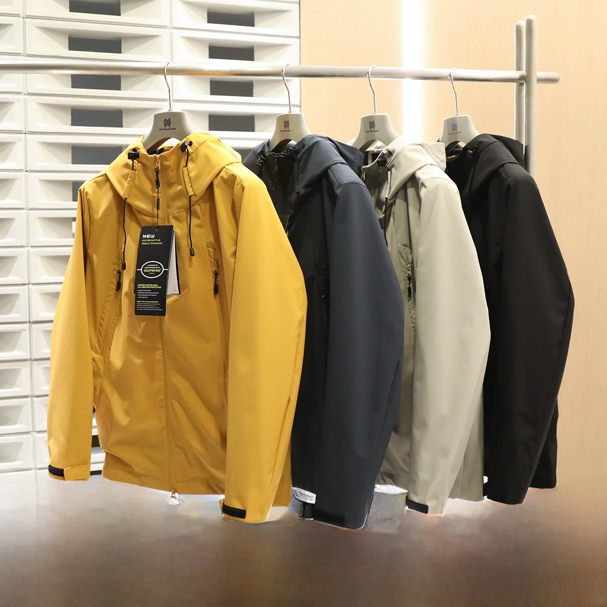 

Мужское водонепроницаемое уличное пальто 3-в с двойной молнией и 3D пошивкой, дышащее длинное пальто с капюшоном и подкладкой Fce