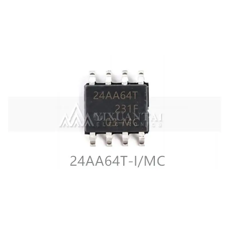 2pcs/Lot  24AA64T-I/MC IC EEPROM 64KBIT I2C 400KHZ 8DFN New